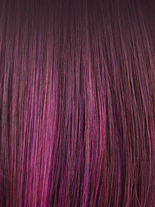 Plumberry Jam-R | Medium Plum Ombre rooted with 50/50 blend of Red/Fuschia