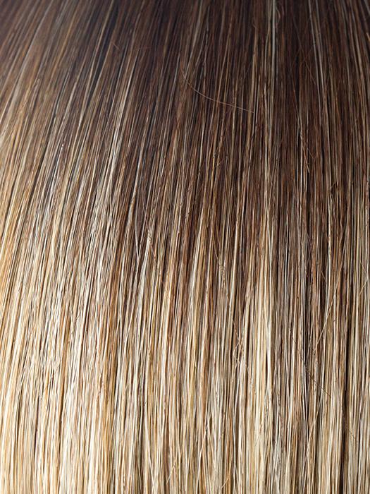 CREAMY-TOFFEE-LR | Longer Dark Roots with Light Platinum Blonde and Light Honey Blonde