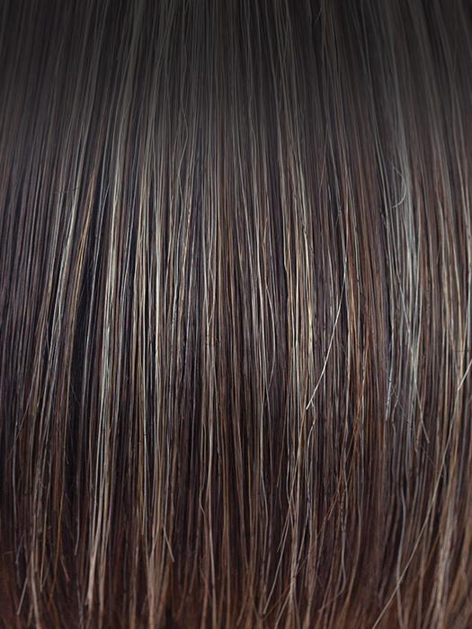 CHOCOLATE-FROST-R | Dark Brown Base with Honey Blonde and Platinum Highlights with Dark Brown Roots