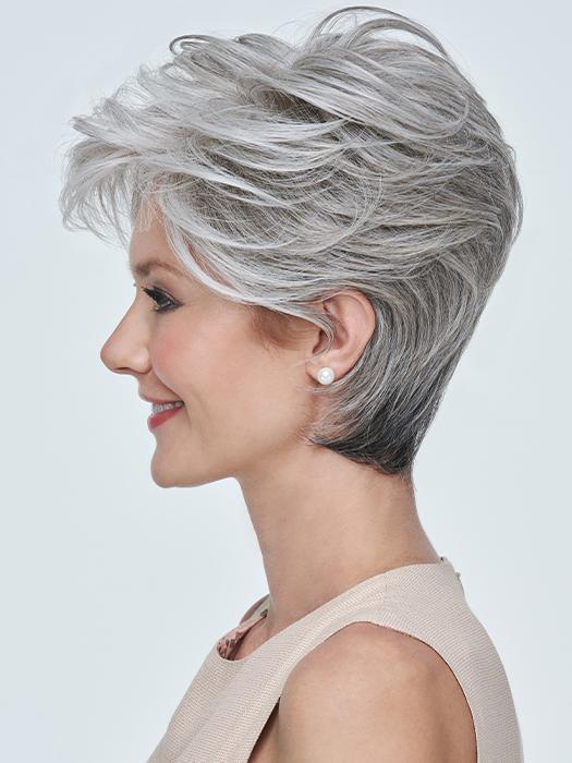 A beautiful face-framing silhouette with a tumble of waves and a whisper of gentle bangs.