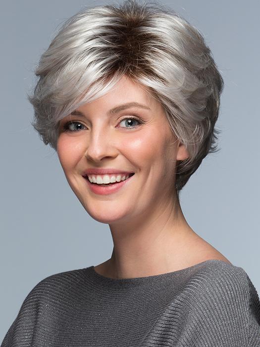 TRUE by Estetica in SILVERSUN/RT8 | Iced Blonde with Soft Sand & Golden Brown Roots