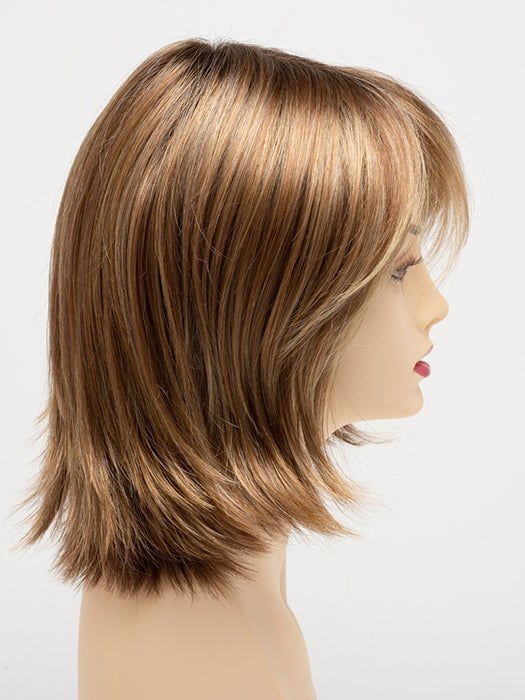 GOLDEN-NUTMEG | Medium Brown roots with overall Warm Cinnamon base and Golden Blonde highlights