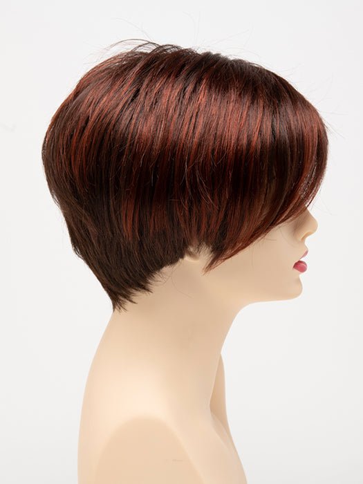 CHOCOLATE-CHERRY | Dark Brown roots with overall Medium Brown base with Deep Red highlights