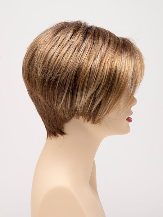 GOLDEN-NUTMEG | Medium Brown roots with overall Warm Cinnamon base and Golden Blonde highlights