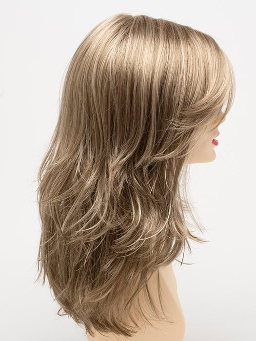 GINGER-CREAM | Dark Beige Blonde underneath highlighted on top with Light Beige Blonde