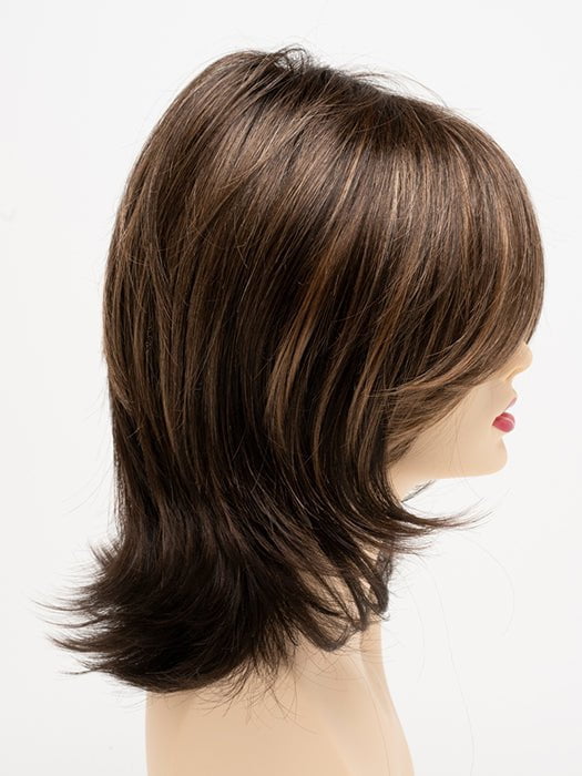 AMARETTO-CREAM | Dark Brown roots with overall Medium Brown base with Honey Blonde highlights