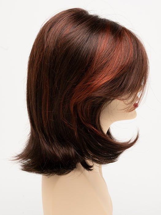 CHOCOLATE-CHERRY | Dark Brown roots with overall Medium Brown base with Deep Red highlights