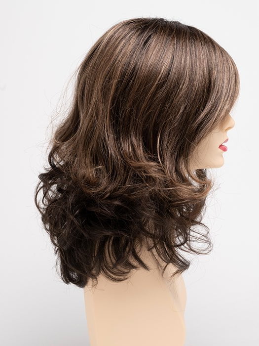 AMARETTO-CREAM | Dark Brown roots with overall Medium Brown base with Honey Blonde highlights