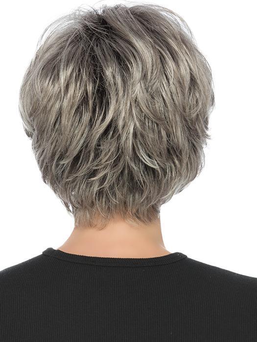 CHROMERT1B | Gray & White With 25% Medium Brown Blend & Off-Black Roots