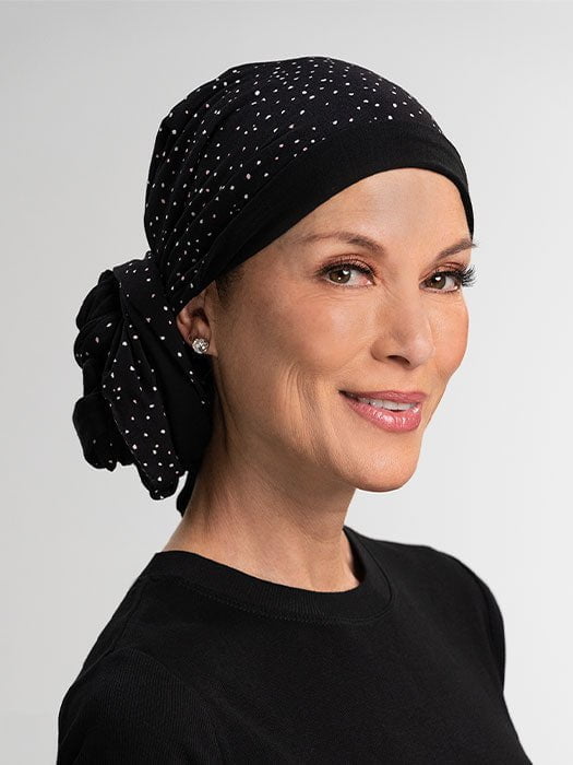 THE REVERSIBLE SOFTIE HEADWRAP by Jon Renau in BLACK-DARK-SKY