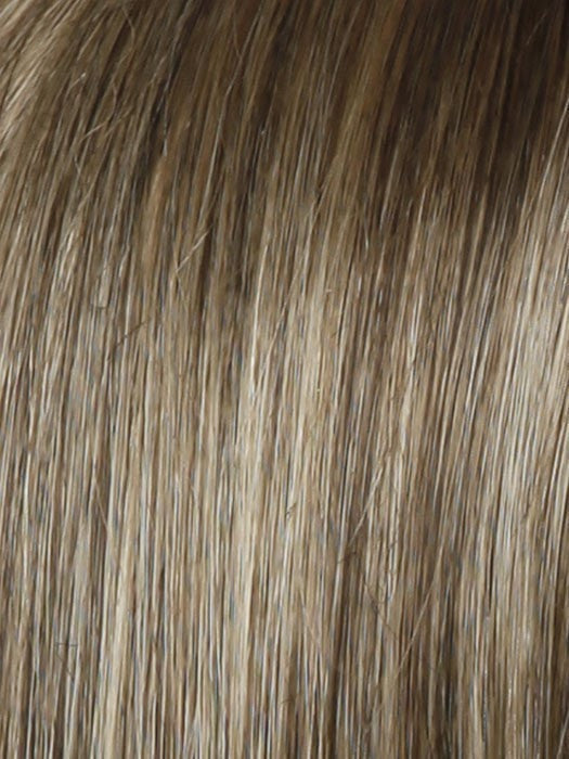 SS12/22 SHADED CAPPUCCINO | Light Golden Brown Evenly Blended with Cool Platinum Blonde Highlights and Dark Roots