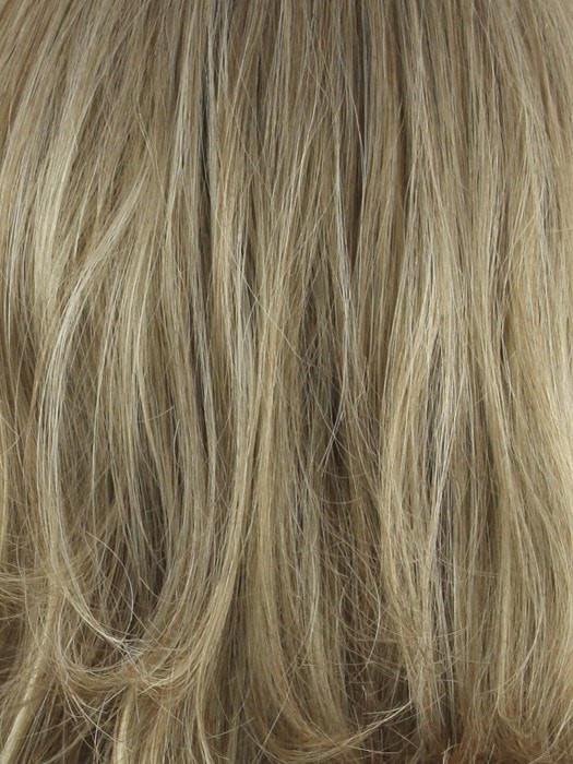 SUGAR-CANE-R | Rooted Dark with Platinum Blonde and Strawberry Blonde evenly blended base with Light Auburn highlight