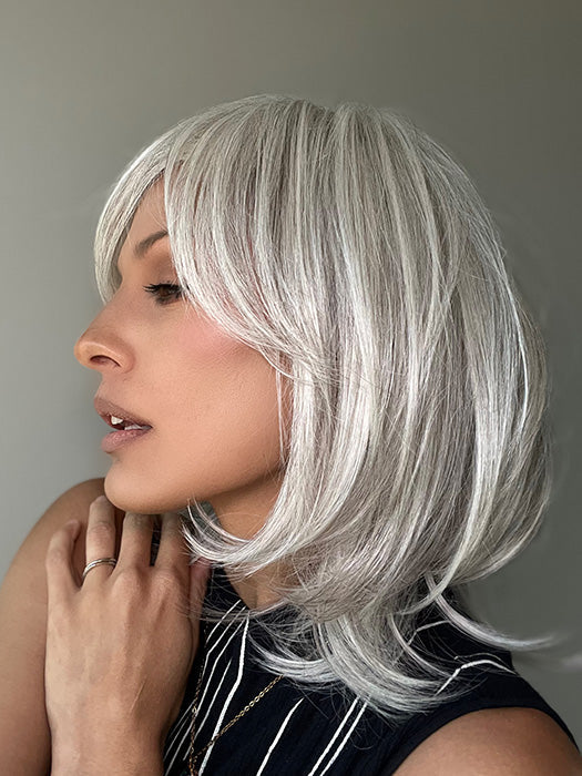 TEXTURED LAYERS by HAIRDO in R56/60 SILVER MIST | Lightest Gray Evenly Blended with Pure White