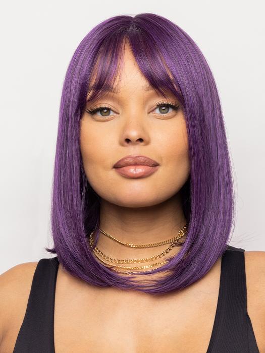 MOD SLEEK by TressAllure in GRAPE-BURST | Deep Smoky Purple