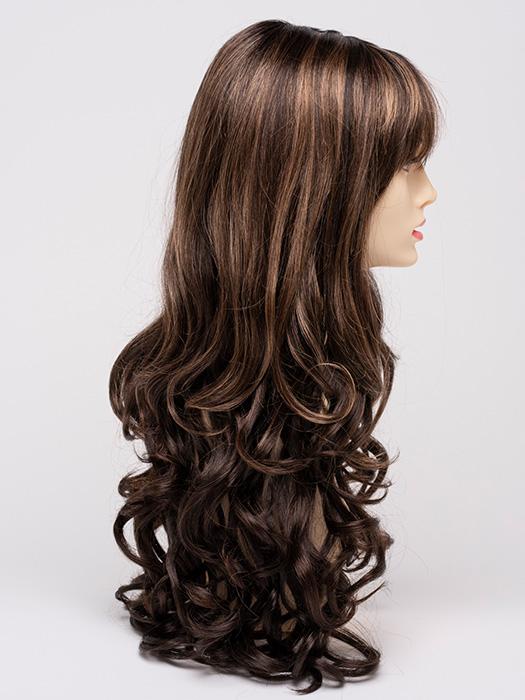 AMARETTO-CREAM | Dark Brown roots with overall Medium Brown base with Honey Blonde highlights