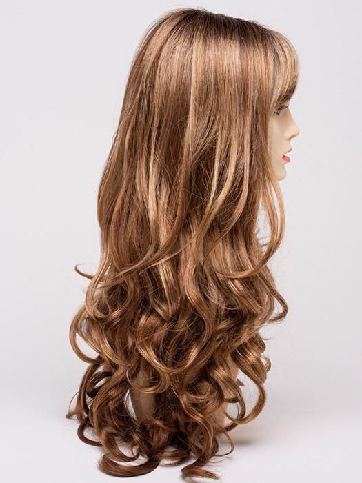 GOLDEN-NUTMEG | Medium Brown roots with overall Warm Cinnamon base and Golden Blonde highlights