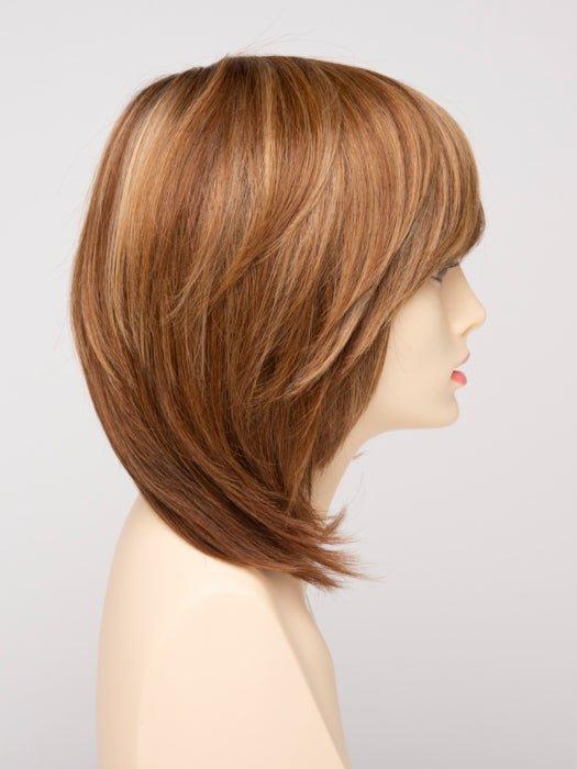 GOLDEN NUTMEG | Medium Brown roots with overall Warm Cinnamon base and Golden Blonde hightlights