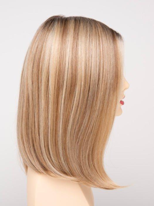 SPARKLING CHAMPAGNE | Medium Brown roots with overall Strawberry Blonde base and soft Golden Blonde highlights