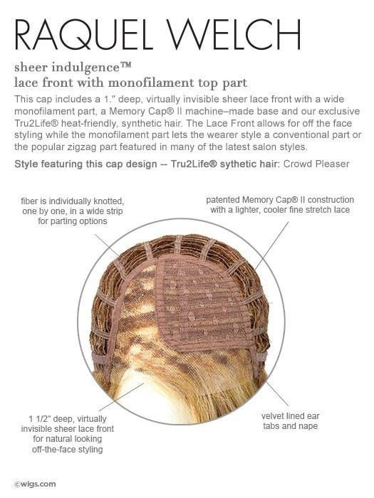 Lace Front & Monofilament Part, see cap construction chart for details