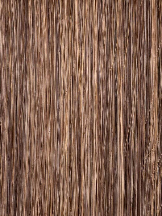 MOCCA ROOTED 830.27.20 | Medium Brown Blended with Light Auburn and Dark/Light Strawberry Blonde Blend and Shaded Roots