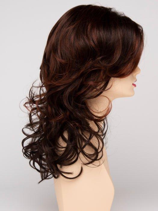 CHOCOLATE CHERRY | Dark Brown roots with overall Medium Brown base with Deep Red highlights