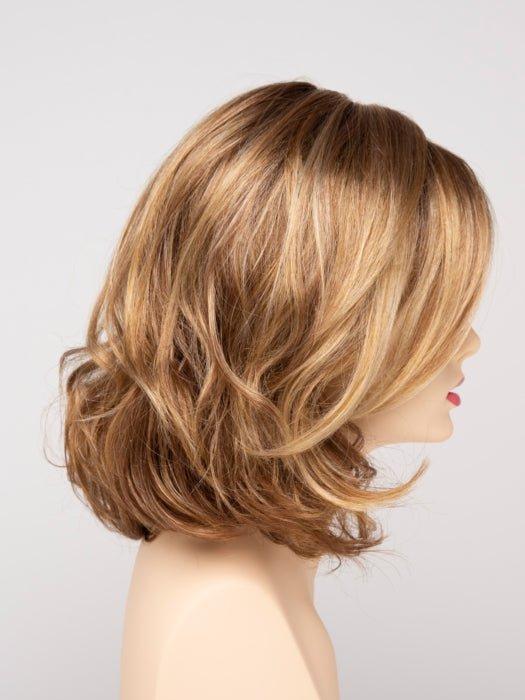 GOLDEN NUTMEG | Medium Brown roots with overall Warm Cinnamon base and Golden Blonde hightlights