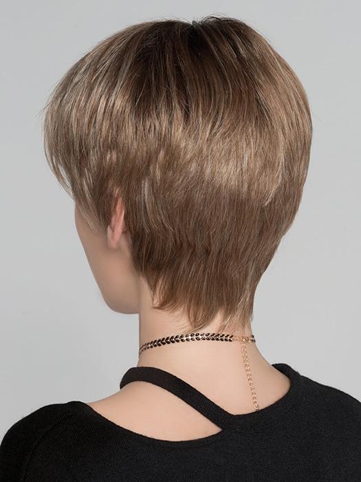 STOP HI TEC by Ellen Wille in DARK SAND ROOTED | Light Brown base with Lighest Ash Brown and Medium Honey Blonde blend and Dark Roots