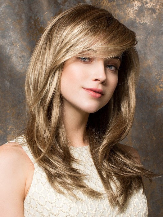 Color Dark-Sand-Rooted = Light Brown base with Lighest Ash Brown and Medium Honey Blonde blend and Dark Roots