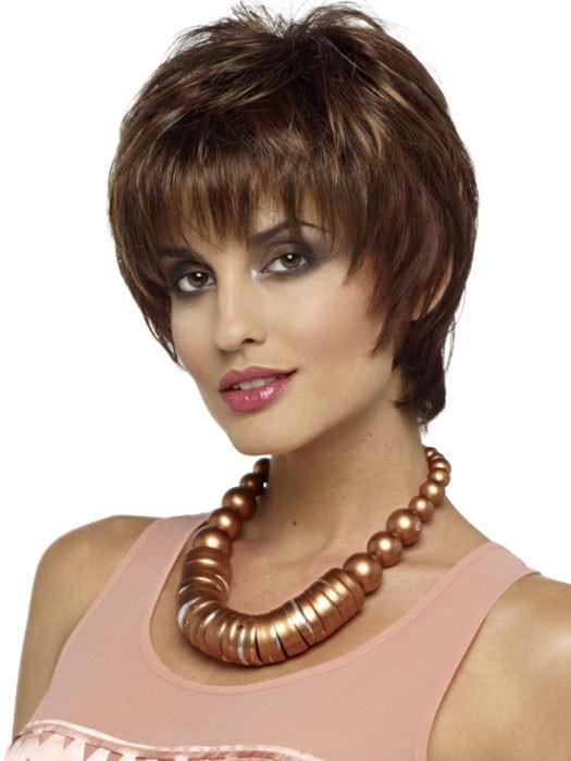 ELLE Wig by Envy in CINNAMON RAISIN | Medium Brown with Auburn and Cinnamon highlights