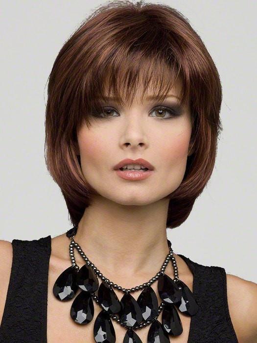 HALEY by Envy in color CINNAMON RAISIN | Medium brown with auburn lo-lights and cinnamon highlights