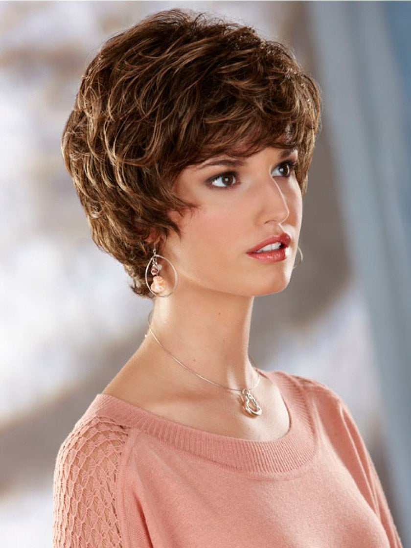 Color 7H = CHOCOLATE BROWN WITH CARAMEL HIGHLIGHTS