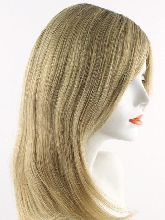 24BT18S8 SHADED MOCHA | Medium Natural Ash Blonde and Light Natural Gold Blonde Blend, Shaded with Medium Brown