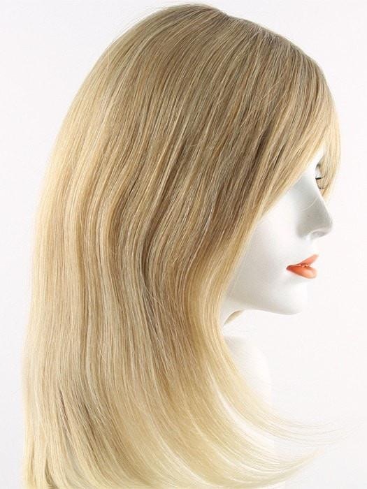 27T613S8 | Medium Natural Red-Gold Blonde and Pale Natural Gold Blonde Blend and Tipped, Shaded with Medium Brown