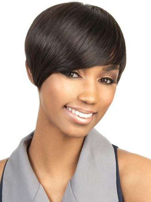 H-Volta Wig by Motown Tress | Human Hair in 1B Jet Black