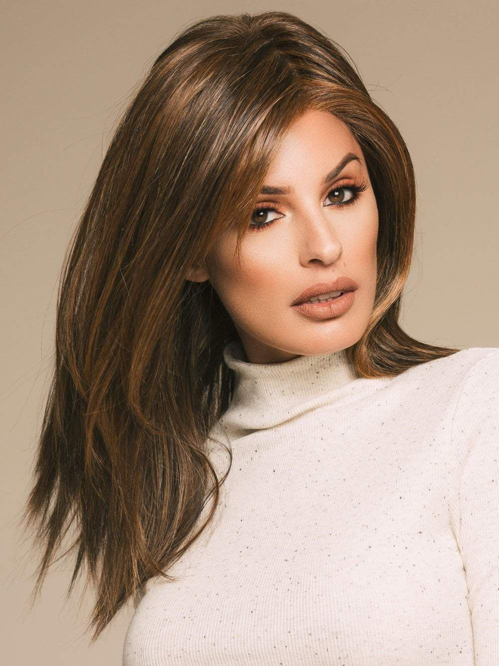 SHOW STOPPER by RAQUEL WELCH in RL8/29 HAZELNUT | Warm Medium Brown Evenly Blended with Ginger Blonde