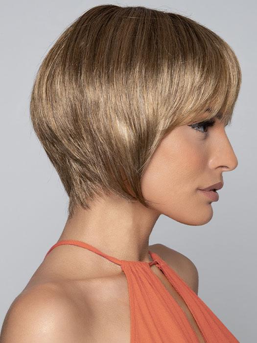 CAMEO CUT by Gabor in GL14-16SS HONEY TOAST | Chestnut Brown base blends into multi-dimensional tones of Medium Brown and Dark Golden Blonde