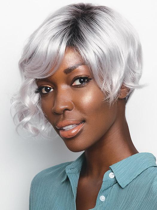 VEE by RENE OF PARIS in ILLUMINA-R | Dark Brownish purple rooted with silver