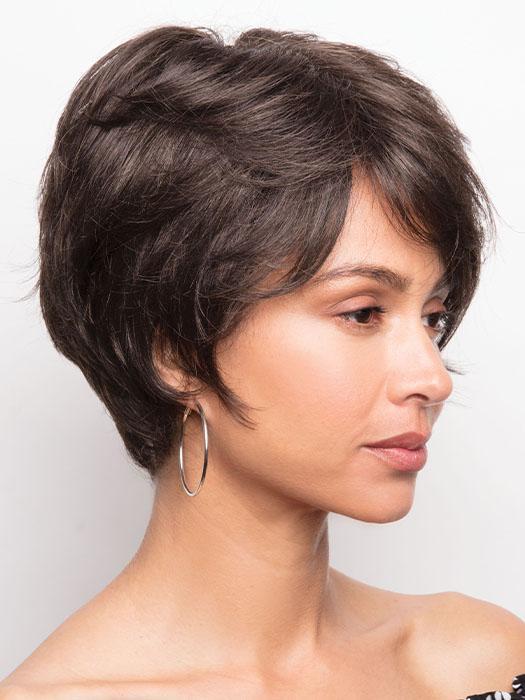 A soft, wavy short style that can contour many face shapes