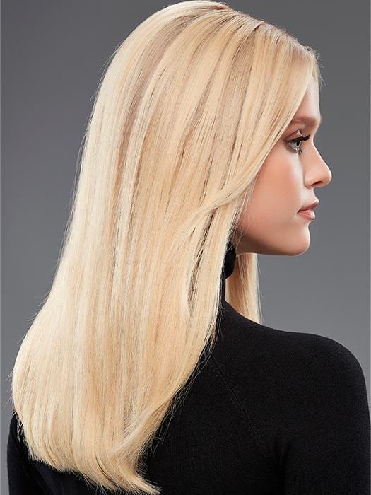 7 easiPieces and 1 easiPart 18” HH by EASIHAIR in color FS24/102S12 LAGUNA BLONDE | Lt Gold Brown w/ Pale Natural Gold Blonde Blend, Shaded w/ Med Brown