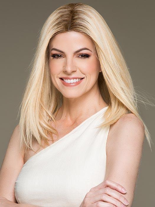 GWYNETH by JON RENAU in FS24/102S12 LAGUNA BLONDE | Lt Gold Brown w/ Pale Natural Gold Blonde Blend, Shaded w/ Med Brown