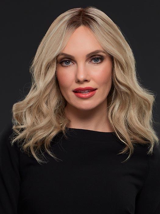 GWYNETH by Jon Renau in 22F16S8 VENICE BLONDE | Light Ash Blonde and Light Natural Blonde Blend, Shaded with Medium Brown
