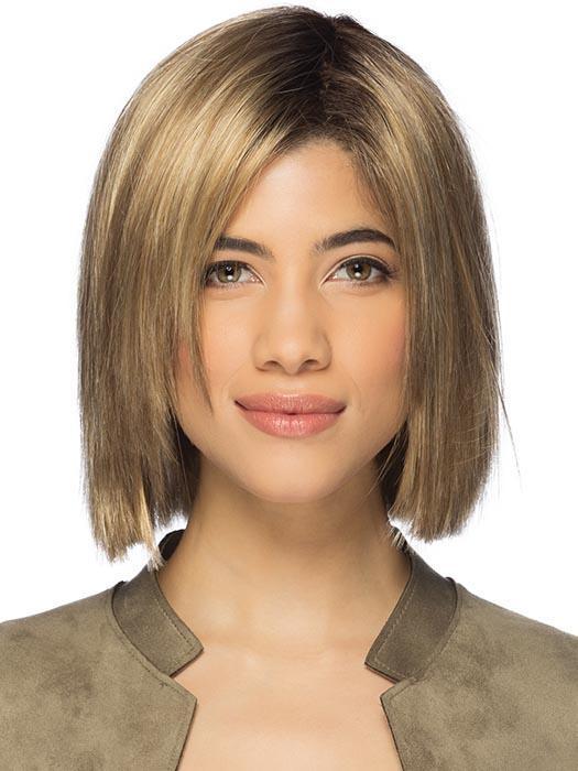 ELLIS by ESTETICA in RH12/26RT4 | Light Brown w/Fine Golden Blonde Highlights And Dark Roots