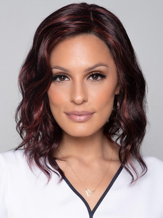 JULIANNE LITE by Jon Renau in FS2V/31V CHOCOLATE CHERRY | Black/Brown Violet, Medium Red/Violet Blend with Red/Violet Bold Highlights