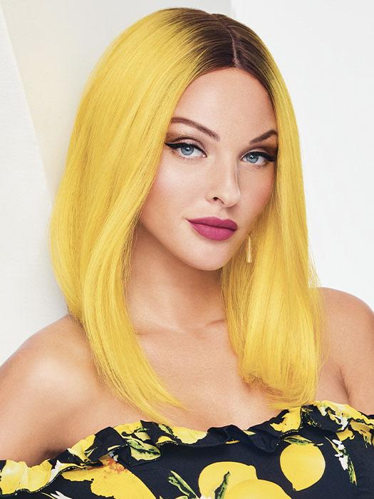 IT'S ALWAYS SUNNY by Hairdo in ITS-ALWAYS-SUNNY | Electric Yellow with Dark Brown Roots