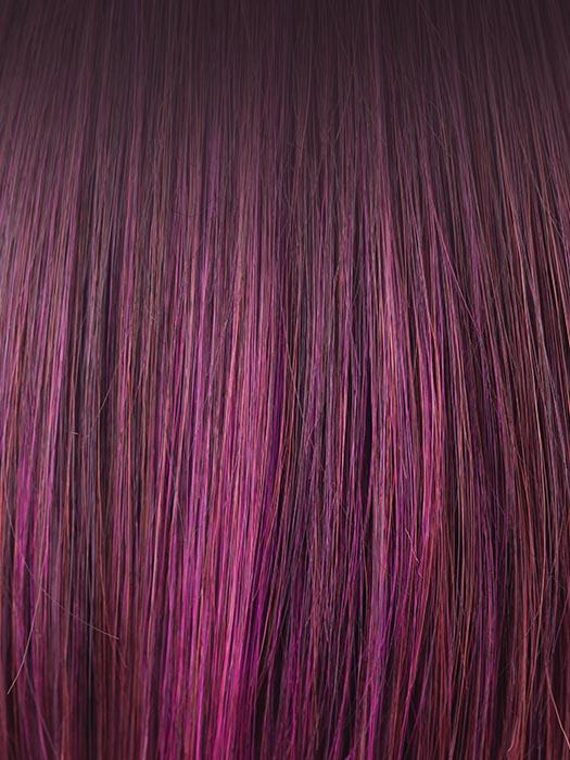 PLUMBERRY-JAM LR | Medium Plum with Dark roots with mix of Red/Fuschia With Long Dark Roots