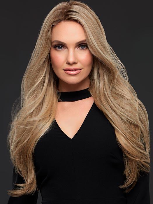 KIM by JON RENAU in 12FS12 MALIBU BLONDE | Lt Gold Brown, Lt Natural Gold Blonde & Pale Natural Gold-Blonde Blend, Shaded w/ Lt Gold Brown