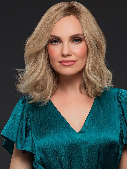 CARRIE by Jon Renau in 12FS12 MALIBU BLONDE | Light Gold Brown, Light Natural Gold Blonde & Pale Natural Gold-Blonde Blend, Shaded with Light Gold Brown