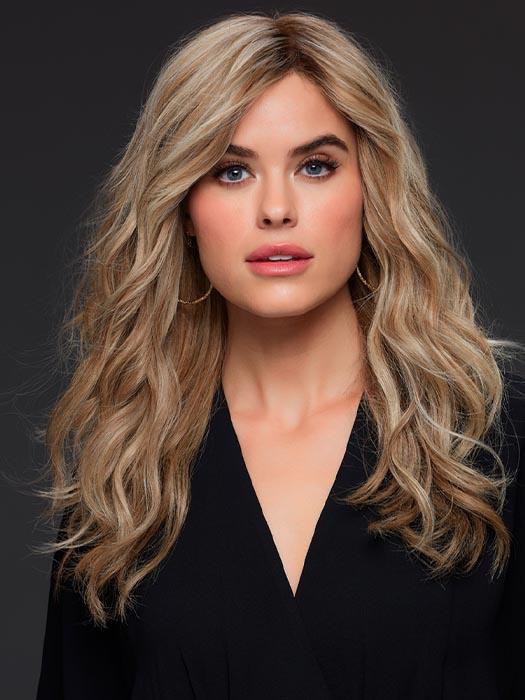 12FS12 MALIBU BLONDE | Light Gold Brown, Light Natural Gold Blonde, and Pale Natural Gold-Blonde Blend, Shaded with Light Gold Brown
