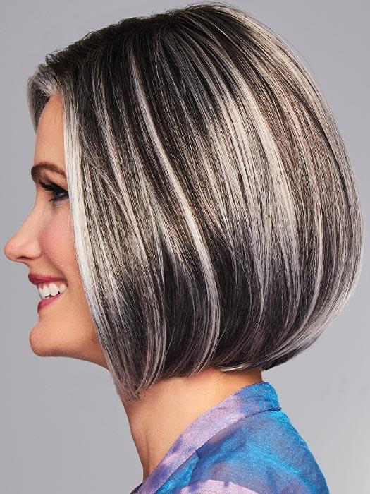 HIGH SOCIETY by GABOR in GL44-66SS SUGARED NICKEL | Deep charcoal base blends into multi-dimensional tones of medium grey with steely white highlights