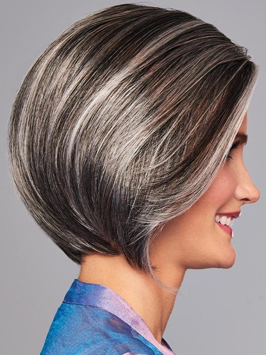 HIGH SOCIETY by GABOR in GL44-66SS SUGARED NICKEL | Deep charcoal base blends into multi-dimensional tones of medium grey with steely white highlights
